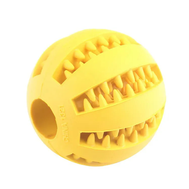 Balle jouet pour chien — Jouet à mâcher et distributeur de friandises non toxique pour chiens
