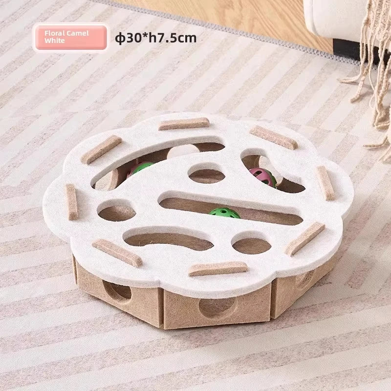 Distributeur de croquettes ludique pour chat — Labyrinthe interactif pour stimuler l'esprit