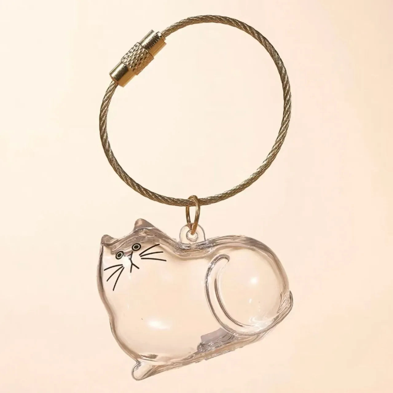 Pendentif commémoratif en résine avec capsule de poils de chat pour animaux de compagnie
