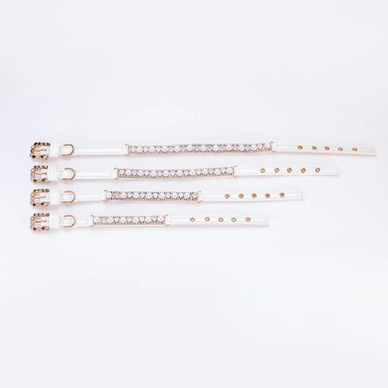 Collier de luxe pour chat et chiot, perles et strass, pour chats et petits chiens, race Ragdoll et Sphynx, accessoires pour animaux de compagnie