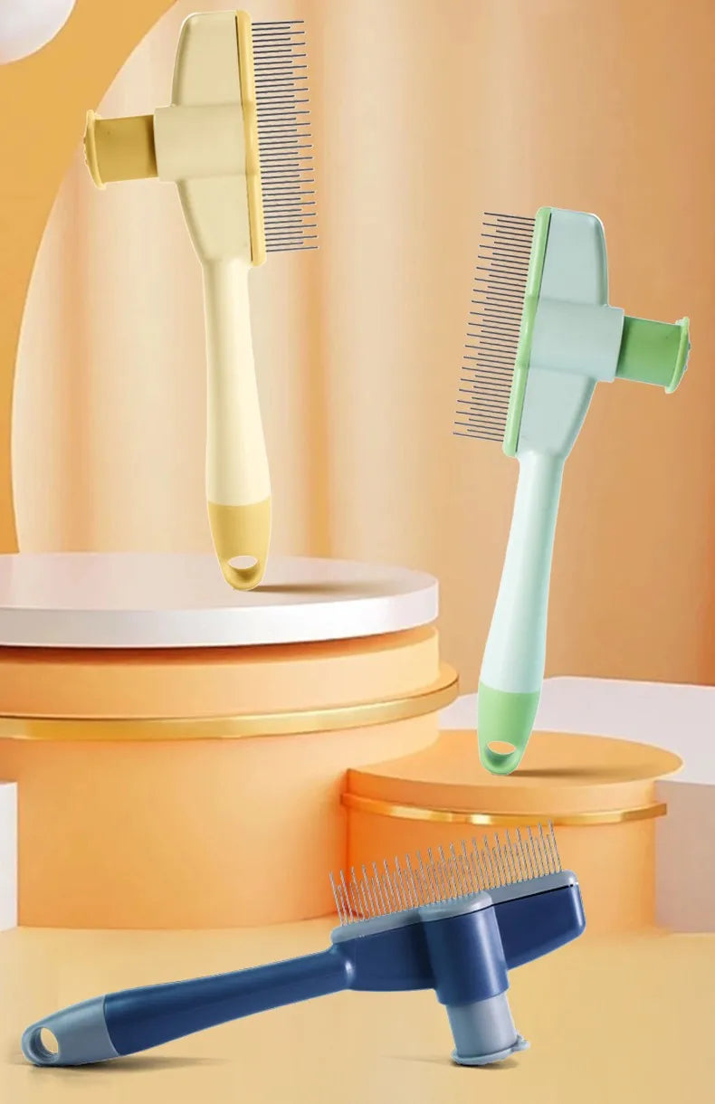 Peigne autonettoyant pour animaux de compagnie — Éliminateur de poils et brosse démêlante pour chiens et chats