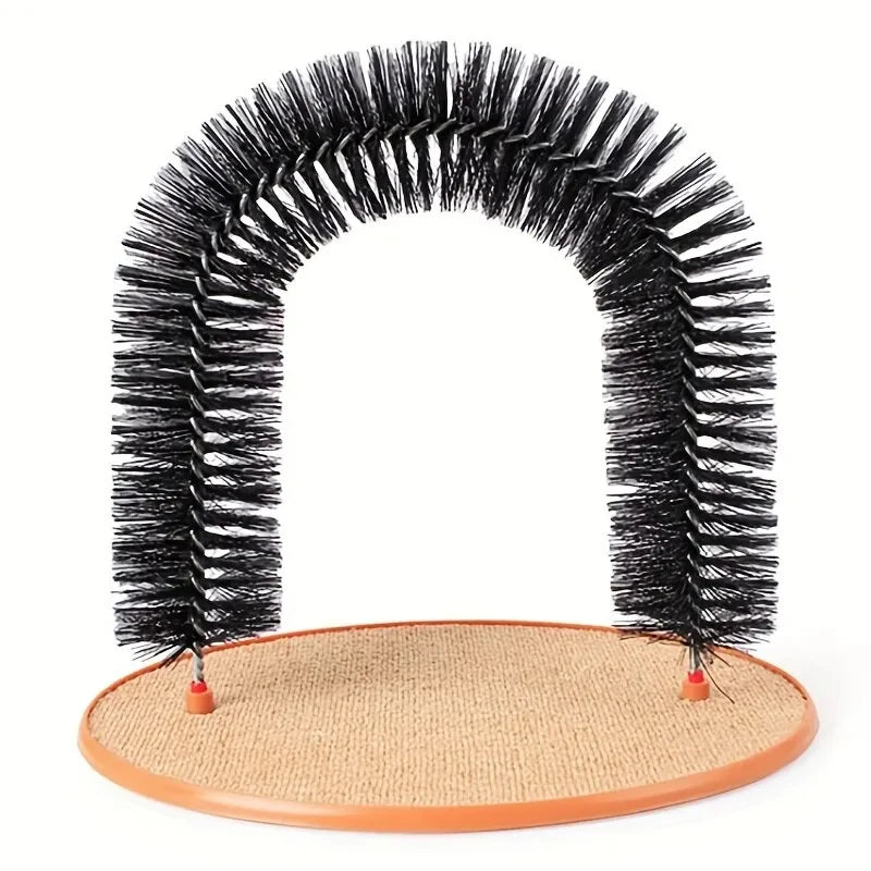 Jouet d'auto-toilettage pour chat — Brosse de massage avec tapis à gratter