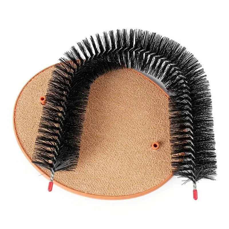 Jouet d'auto-toilettage pour chat — Brosse de massage avec tapis à gratter