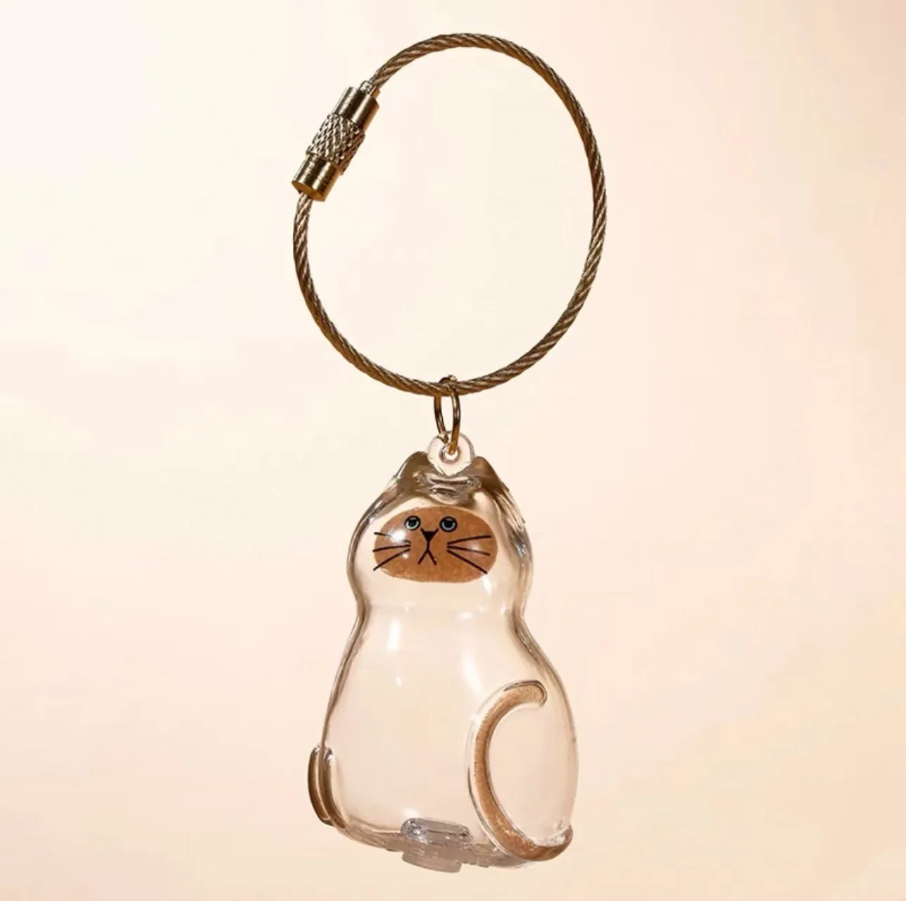 Pendentif commémoratif en résine avec capsule de poils de chat pour animaux de compagnie