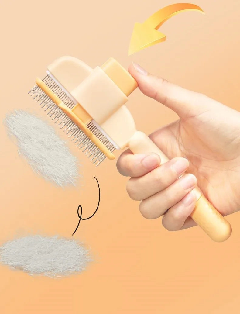 Peigne autonettoyant pour animaux de compagnie — Éliminateur de poils et brosse démêlante pour chiens et chats
