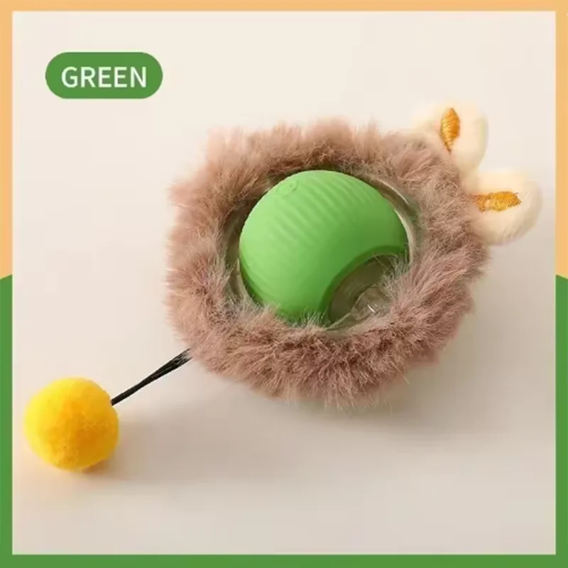 Balle Jouet Électrique Intelligente pour Chat — Jouet Interactif Automatique Rechargeable par USB