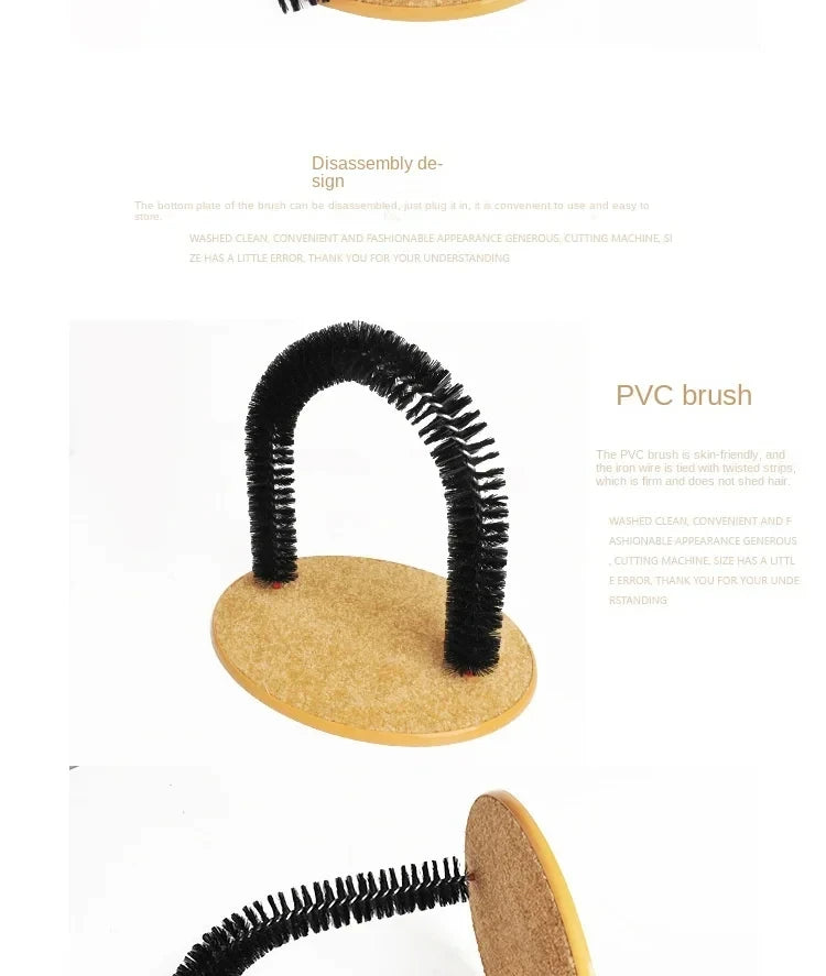 Jouet d'auto-toilettage pour chat — Brosse de massage avec tapis à gratter