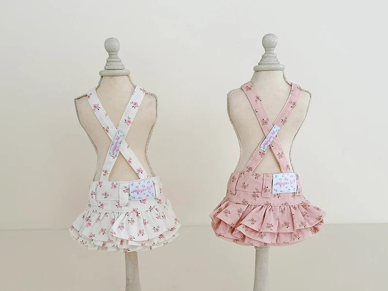 Robe chiot imprimé fleuri — Jupe d'été pour chiens petits et moyens