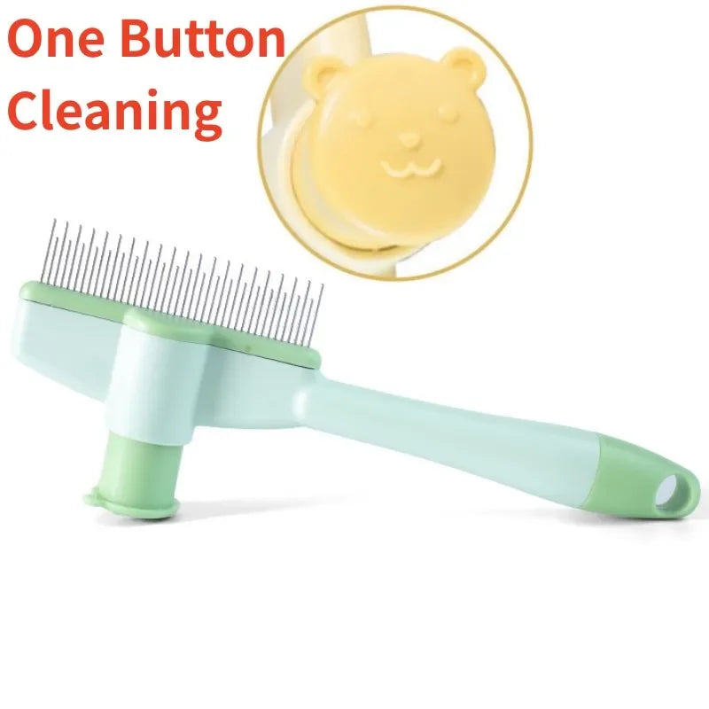 Peigne autonettoyant pour animaux de compagnie — Éliminateur de poils et brosse démêlante pour chiens et chats