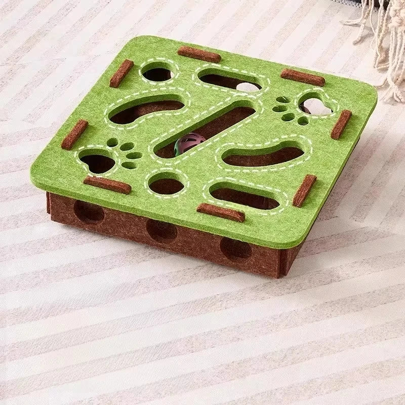 Distributeur de croquettes ludique pour chat — Labyrinthe interactif pour stimuler l'esprit