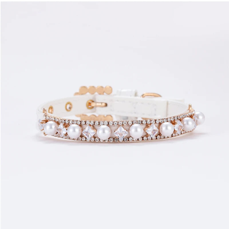 Collier de luxe pour chat et chiot, perles et strass, pour chats et petits chiens, race Ragdoll et Sphynx, accessoires pour animaux de compagnie