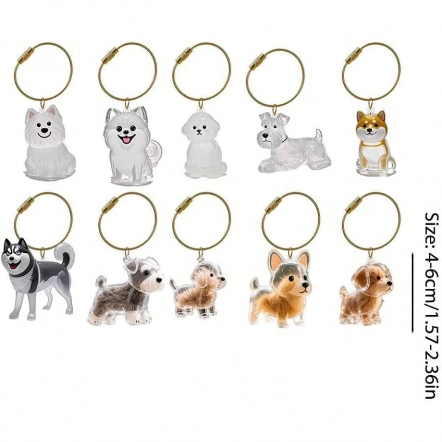 Capsule de Rangement en Résine pour Poils d'Animaux (Commémorative) Créative, Pendentif Unique en Poils de Chat/Chien, Porte-clés Nouveauté, Souvenir Tendance, Décoration de Voiture, Cadeau