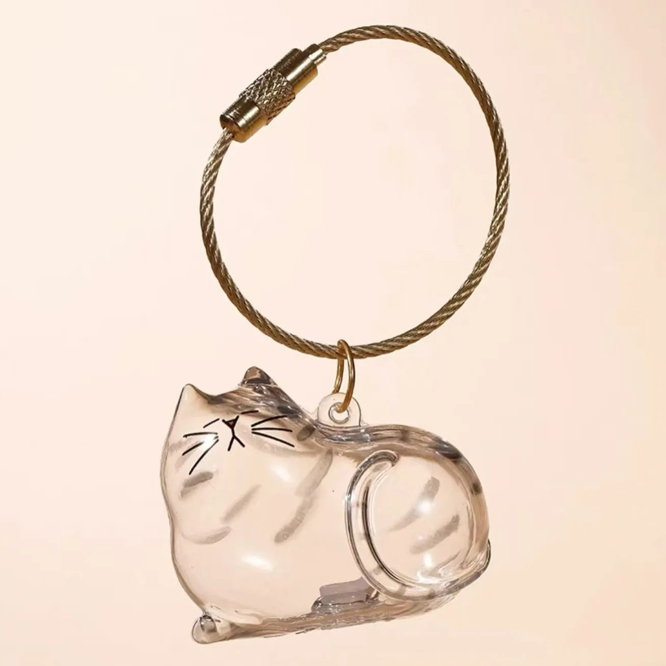 Pendentif commémoratif en résine avec capsule de poils de chat pour animaux de compagnie