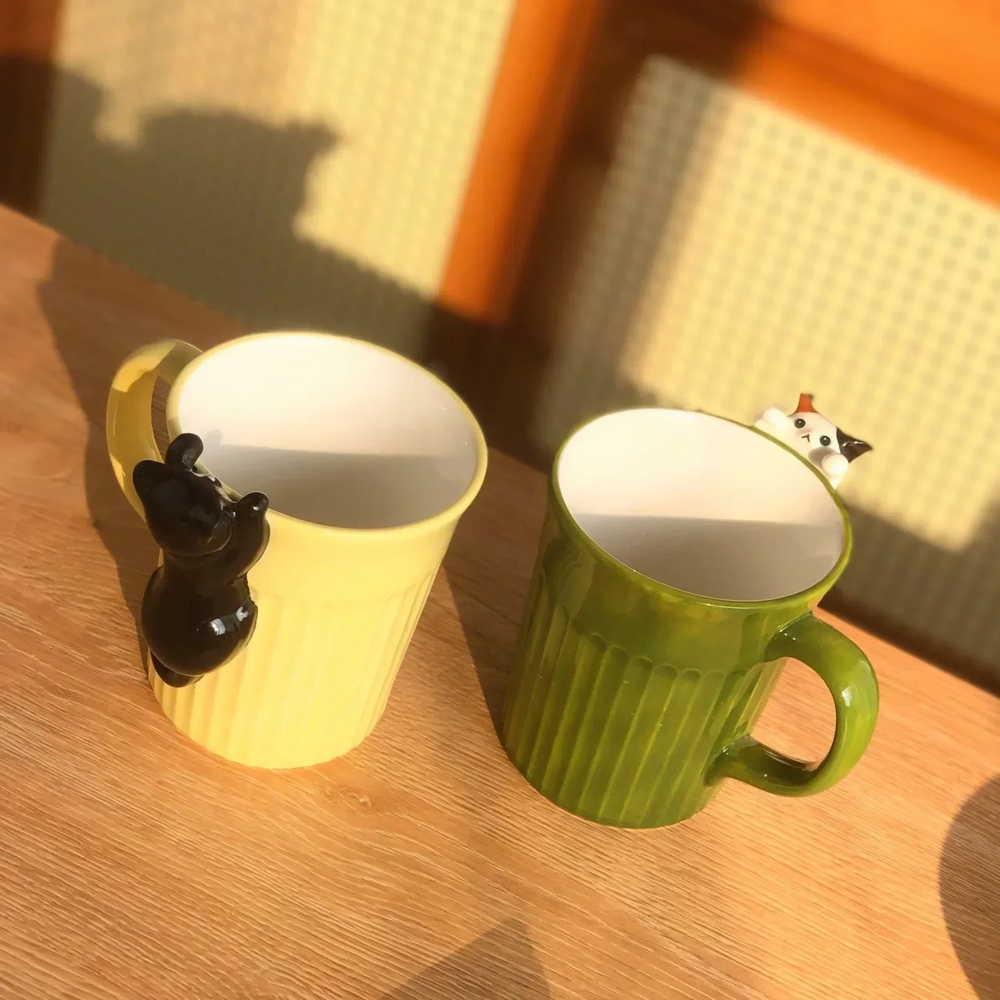 Jolie tasse en céramique Chat — Tasse à café mignonne avec motif de chat pour les amoureux des animaux