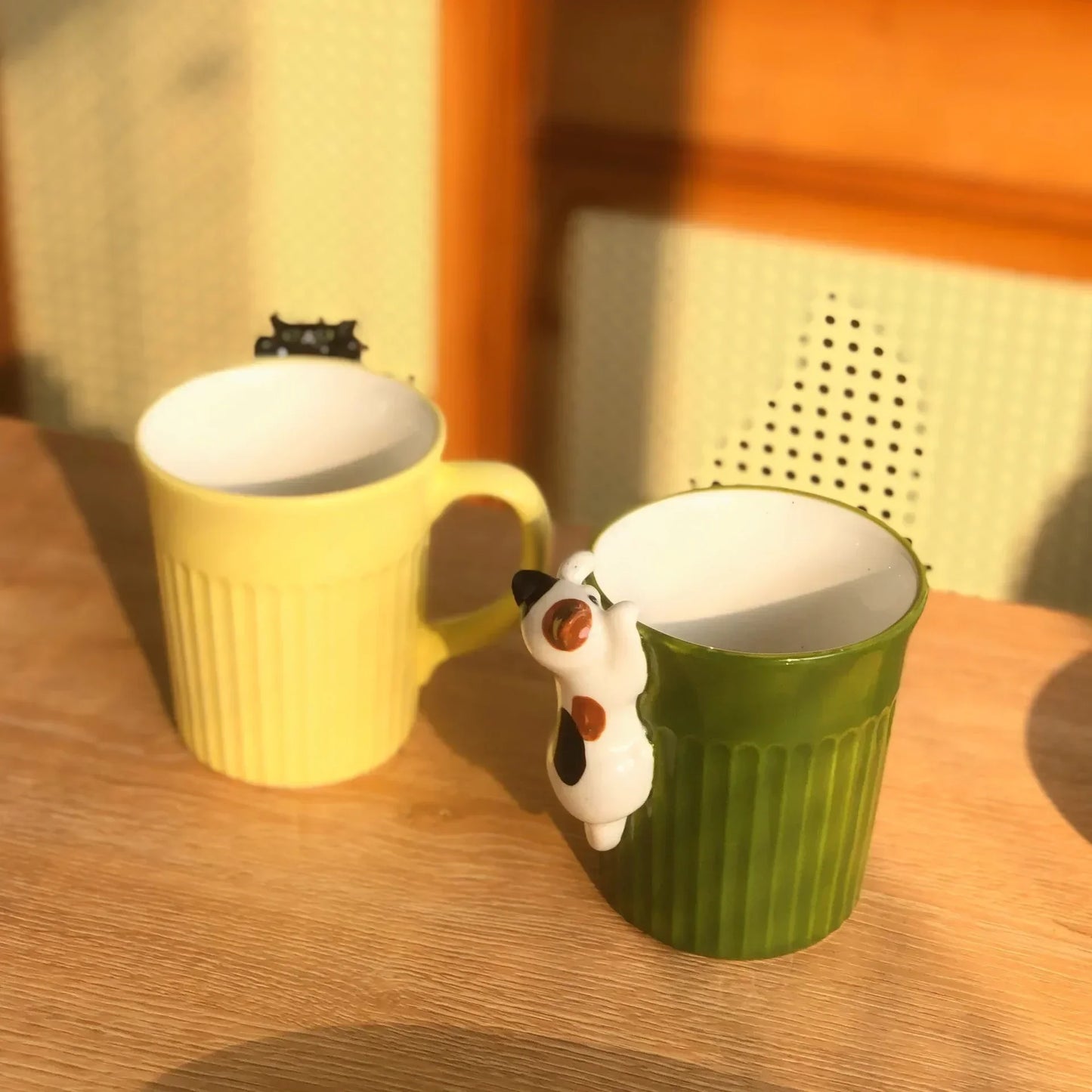 Jolie tasse en céramique Chat — Tasse à café mignonne avec motif de chat pour les amoureux des animaux