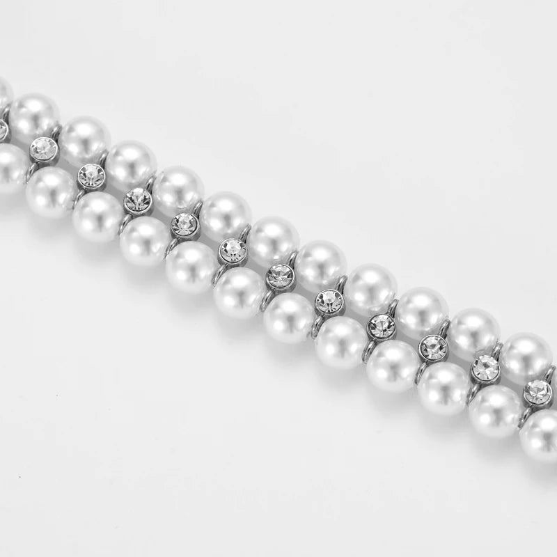 Collier de luxe pour chat et chiot, perles et strass, pour chats et petits chiens, race Ragdoll et Sphynx, accessoires pour animaux de compagnie