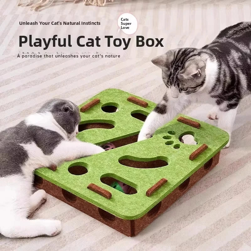 Distributeur de croquettes ludique pour chat — Labyrinthe interactif pour stimuler l'esprit