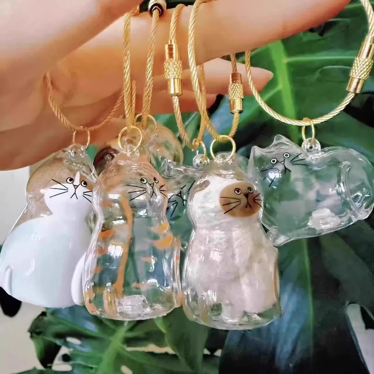 Pendentif commémoratif en résine avec capsule de poils de chat pour animaux de compagnie