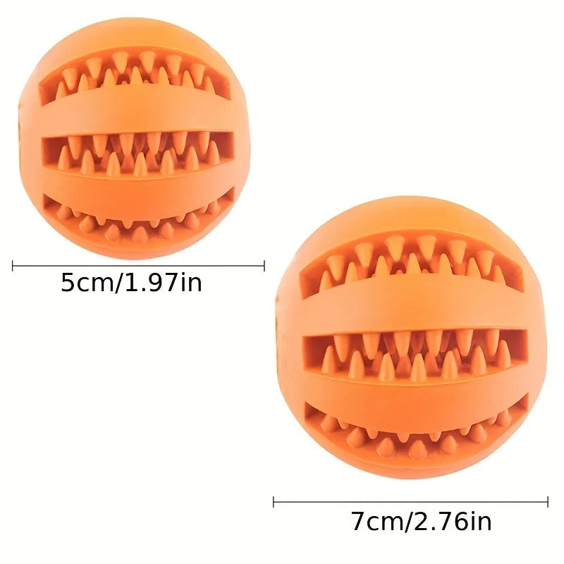 Balle jouet pour chien — Jouet à mâcher et distributeur de friandises non toxique pour chiens