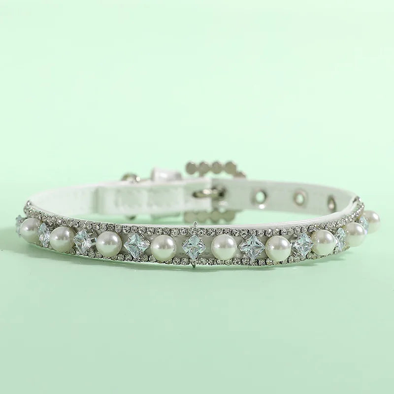 Collier de luxe pour chat et chiot, perles et strass, pour chats et petits chiens, race Ragdoll et Sphynx, accessoires pour animaux de compagnie