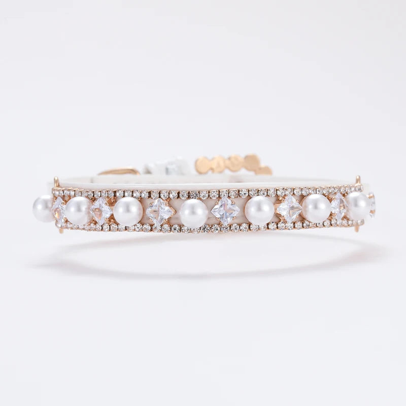 Collier de luxe pour chat et chiot, perles et strass, pour chats et petits chiens, race Ragdoll et Sphynx, accessoires pour animaux de compagnie