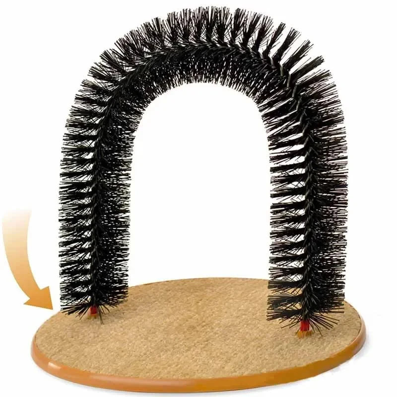 Jouet d'auto-toilettage pour chat — Brosse de massage avec tapis à gratter