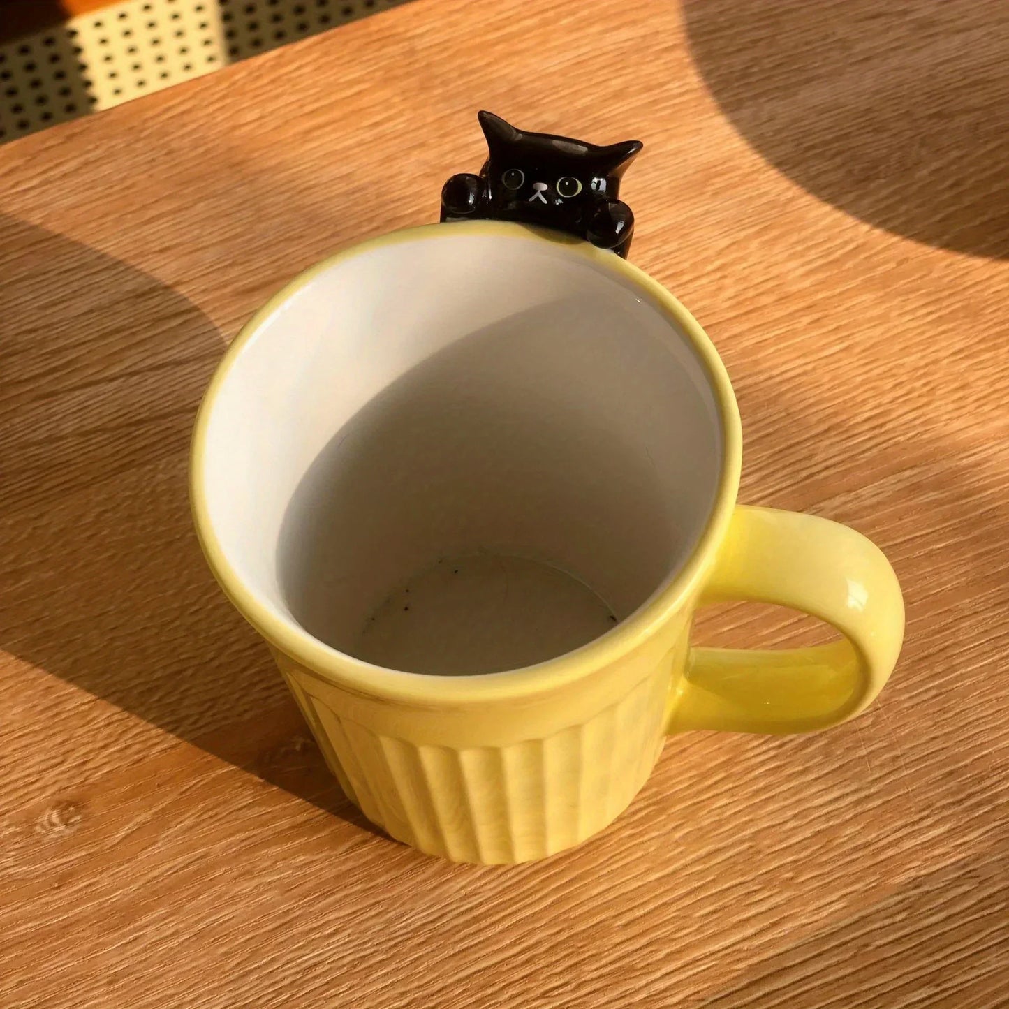 Jolie tasse en céramique Chat — Tasse à café mignonne avec motif de chat pour les amoureux des animaux