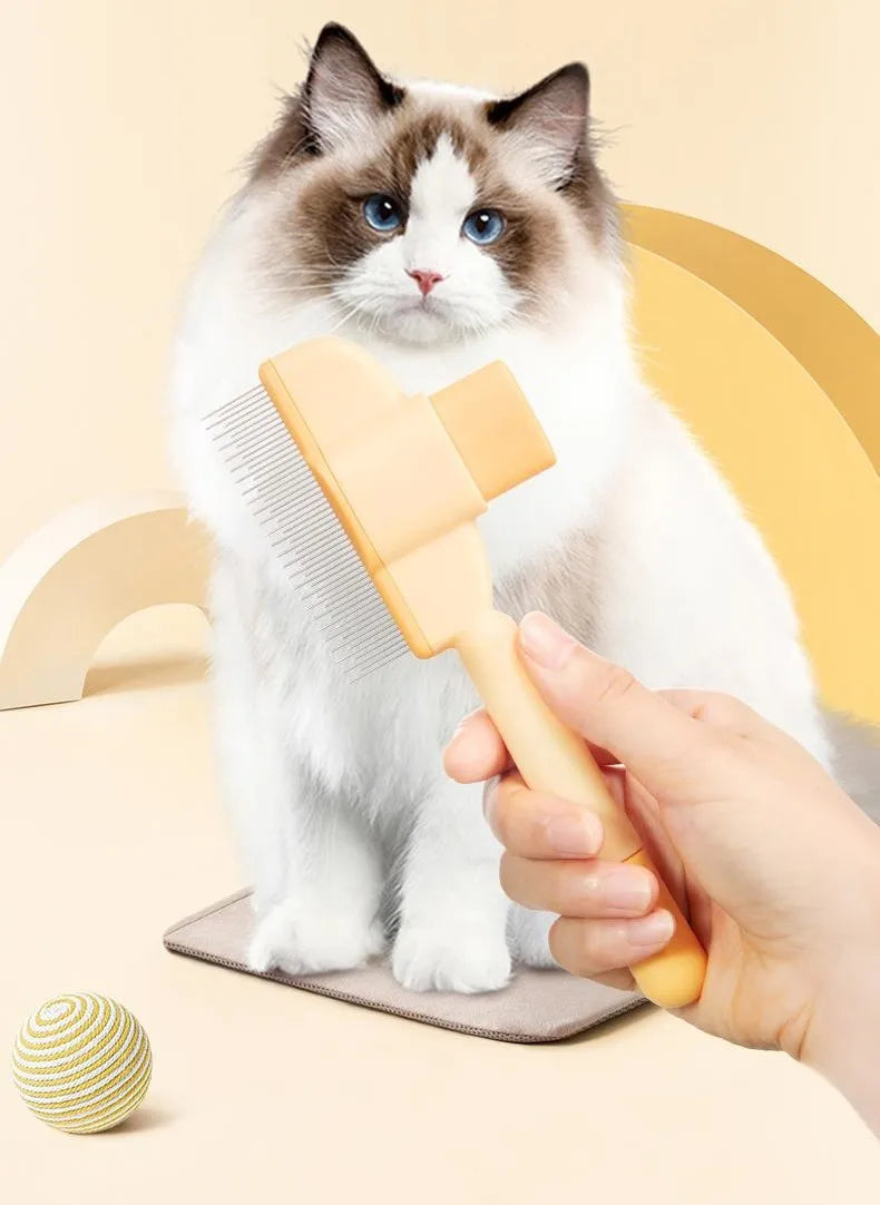 Peigne autonettoyant pour animaux de compagnie — Éliminateur de poils et brosse démêlante pour chiens et chats