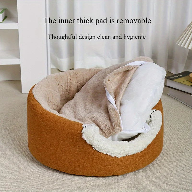 Niche pour animaux de compagnie en forme de tabouret — Panier douillet et chaud pour chats et chiens