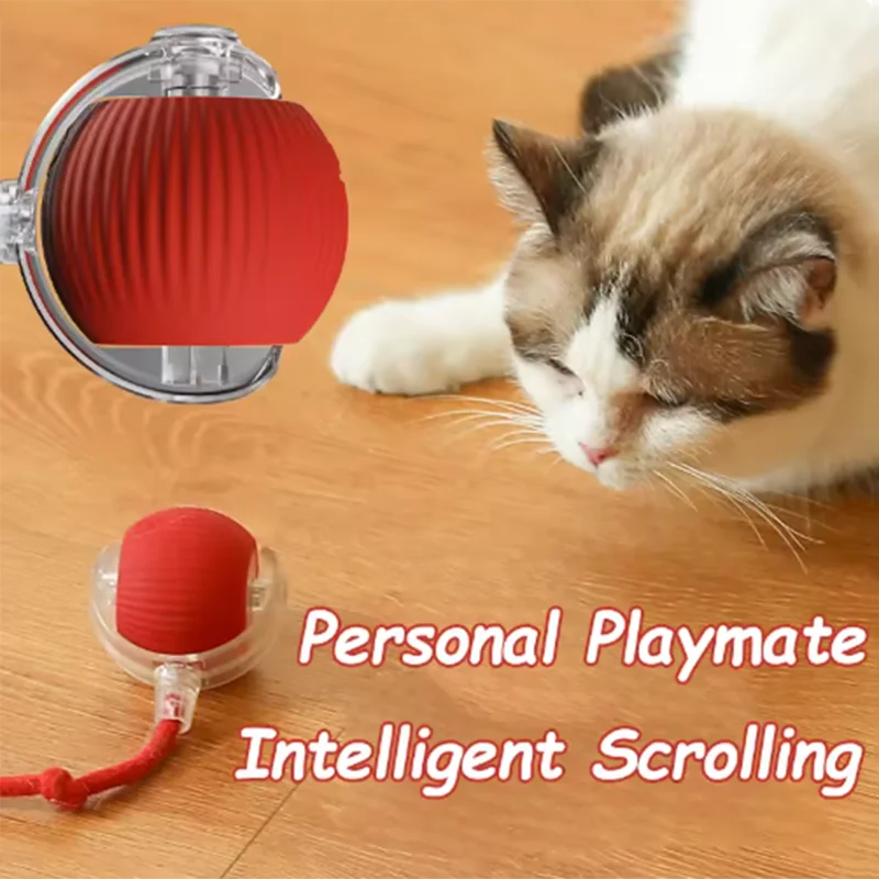 Balle Jouet Électrique Intelligente pour Chat — Jouet Interactif Automatique Rechargeable par USB