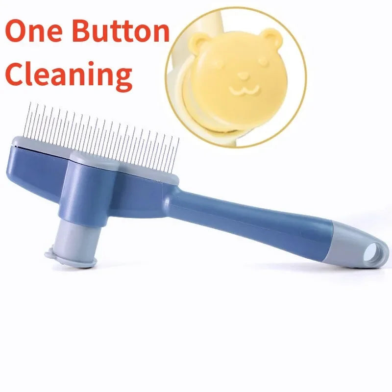 Peigne autonettoyant pour animaux de compagnie — Éliminateur de poils et brosse démêlante pour chiens et chats