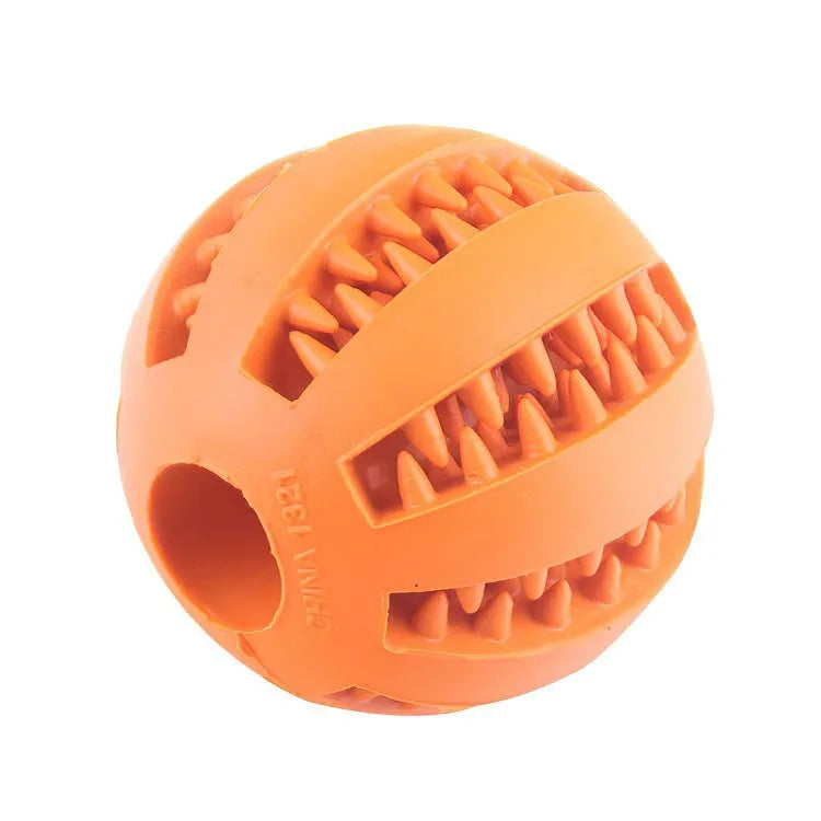 Balle jouet pour chien — Jouet à mâcher et distributeur de friandises non toxique pour chiens