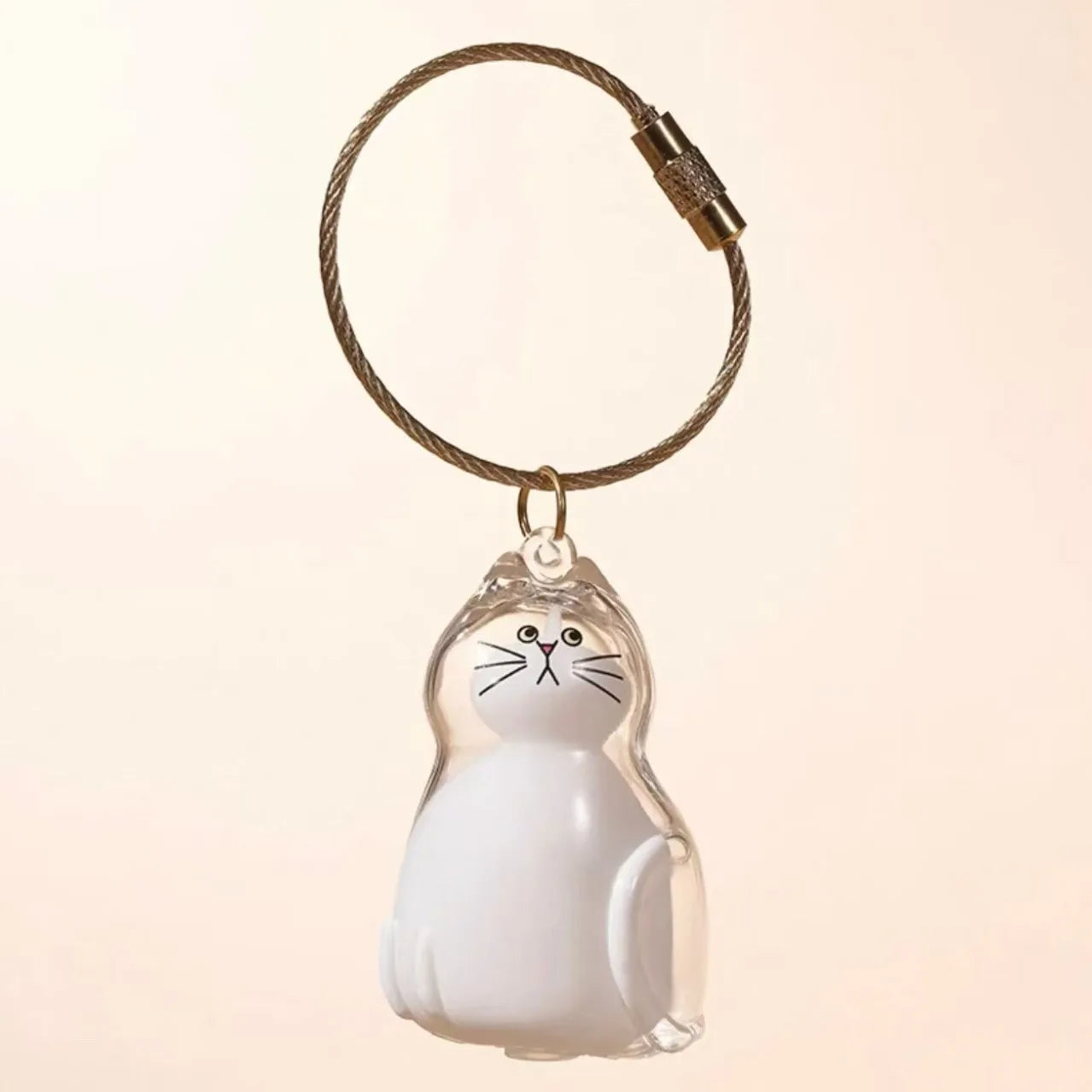 Pendentif commémoratif en résine avec capsule de poils de chat pour animaux de compagnie