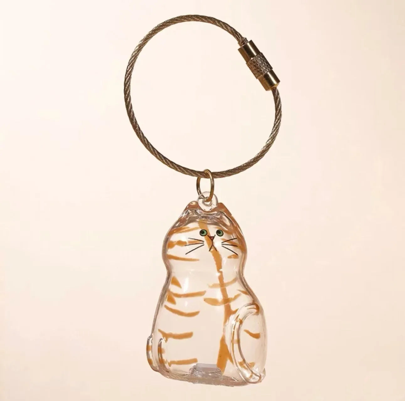 Pendentif commémoratif en résine avec capsule de poils de chat pour animaux de compagnie
