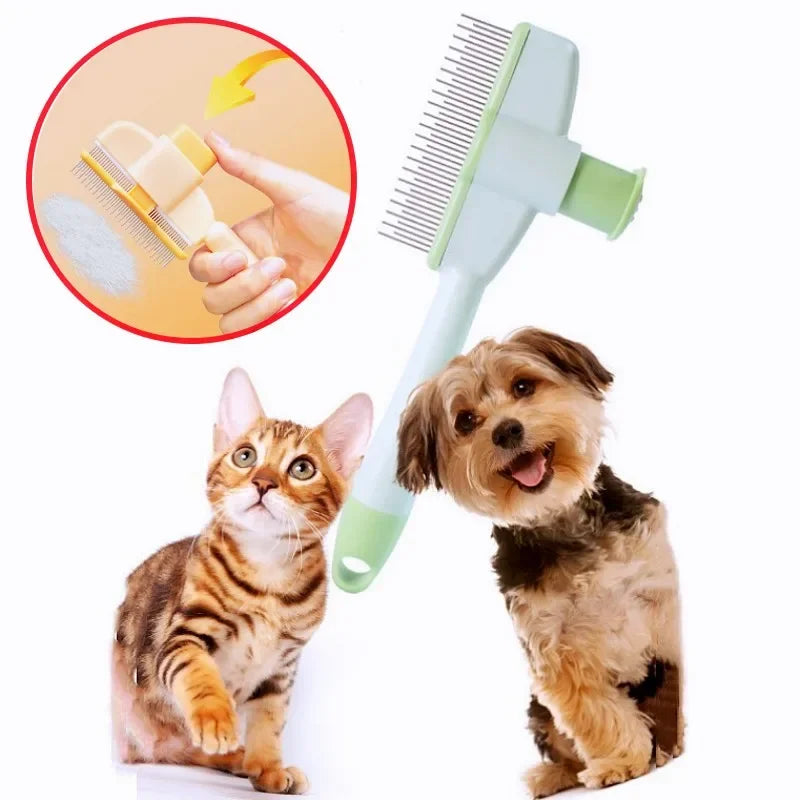 Peigne autonettoyant pour animaux de compagnie — Éliminateur de poils et brosse démêlante pour chiens et chats