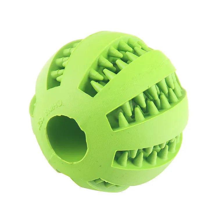 Balle jouet pour chien — Jouet à mâcher et distributeur de friandises non toxique pour chiens