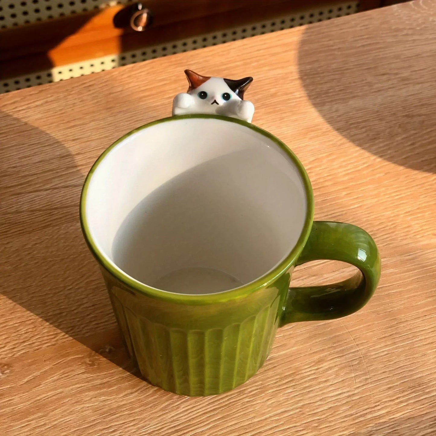 Jolie tasse en céramique Chat — Tasse à café mignonne avec motif de chat pour les amoureux des animaux