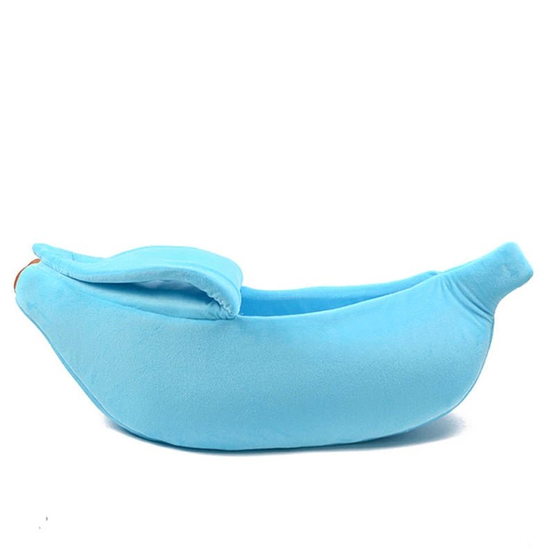 Lit Banane pour Chat – Panier Douillet en Peluche pour Chats et Petits Chiens
