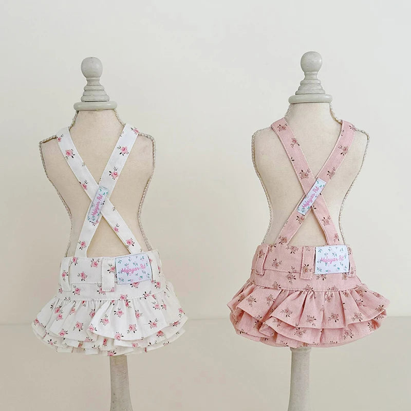 Robe chiot imprimé fleuri — Jupe d'été pour chiens petits et moyens