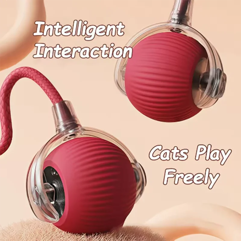Balle Jouet Électrique Intelligente pour Chat — Jouet Interactif Automatique Rechargeable par USB
