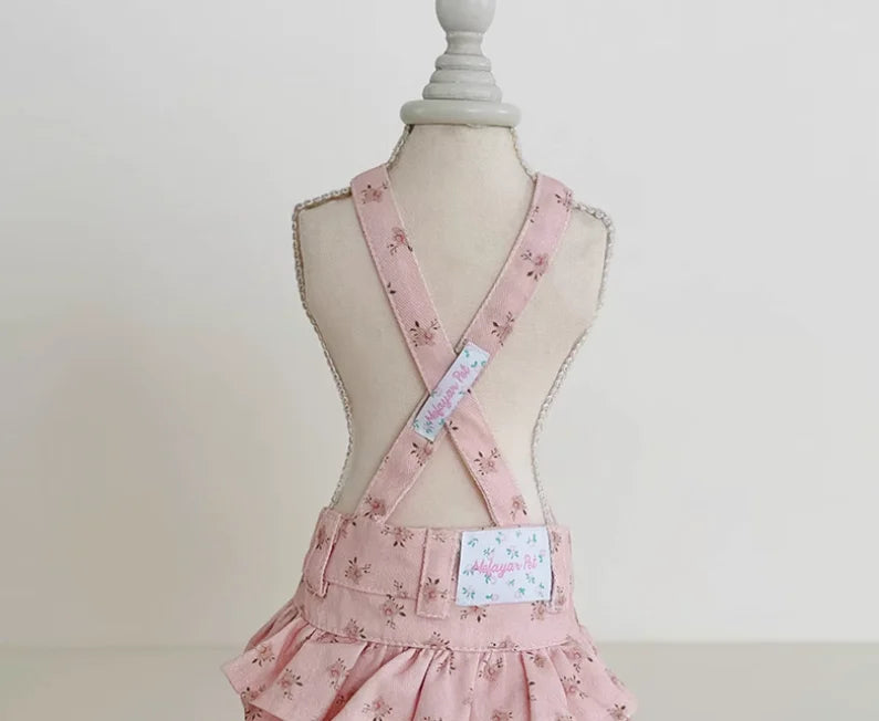 Robe chiot imprimé fleuri — Jupe d'été pour chiens petits et moyens