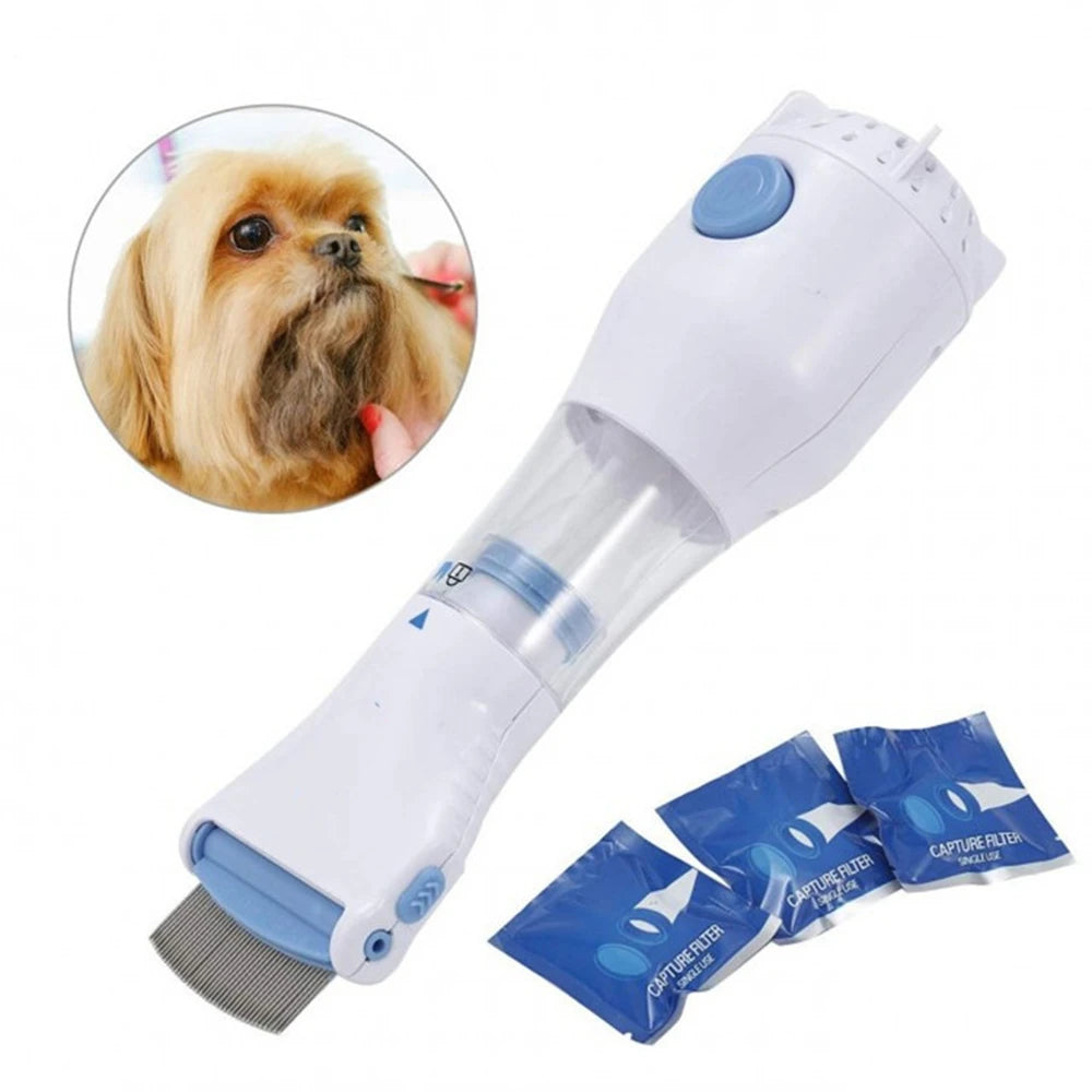 Pince anti-poux électrique, multifonctionnelle, tueur de puces physique, brosse pour chien, petit peigne électrique pour accessoires pour chiens et chats.