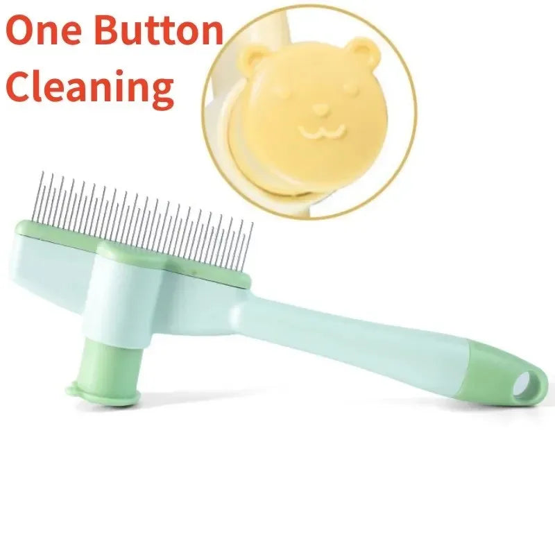 Peigne autonettoyant pour animaux de compagnie — Éliminateur de poils et brosse démêlante pour chiens et chats