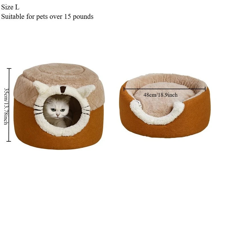 Niche pour animaux de compagnie en forme de tabouret — Panier douillet et chaud pour chats et chiens