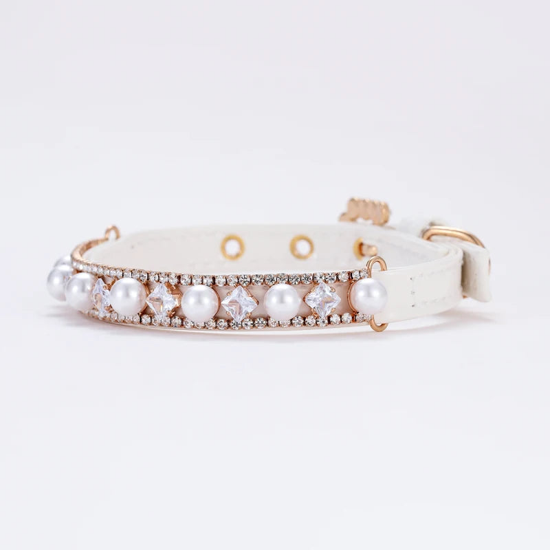 Collier de luxe pour chat et chiot, perles et strass, pour chats et petits chiens, race Ragdoll et Sphynx, accessoires pour animaux de compagnie