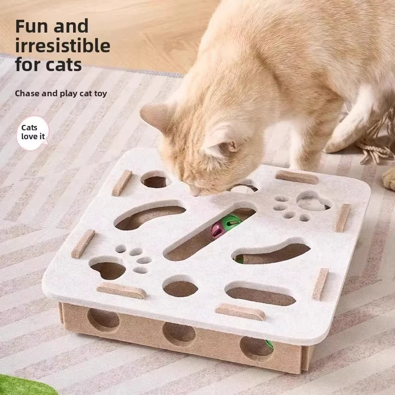 Distributeur de croquettes ludique pour chat — Labyrinthe interactif pour stimuler l'esprit