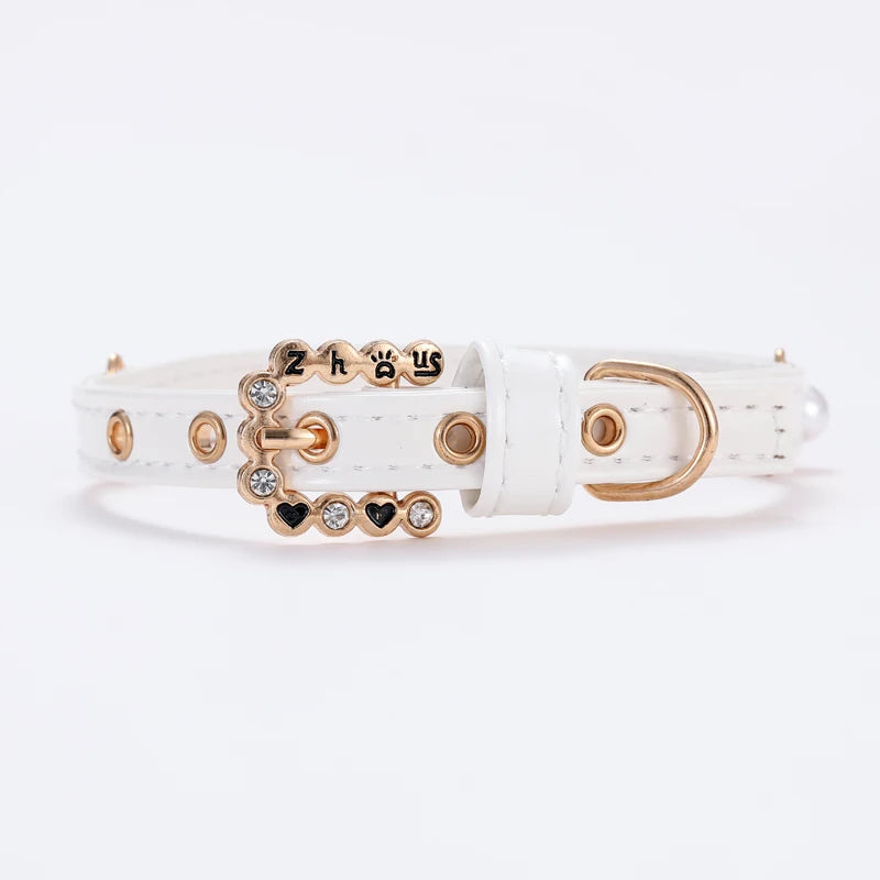 Collier de luxe pour chat et chiot, perles et strass, pour chats et petits chiens, race Ragdoll et Sphynx, accessoires pour animaux de compagnie